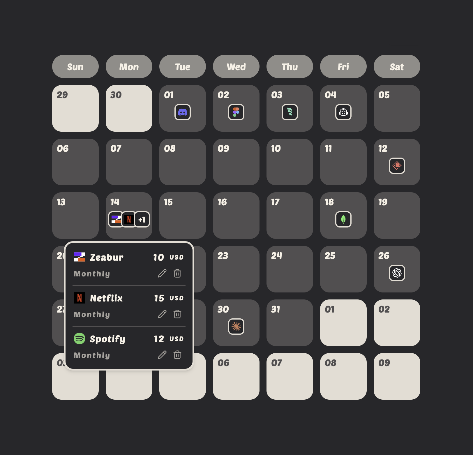 Track Your Subscriptions